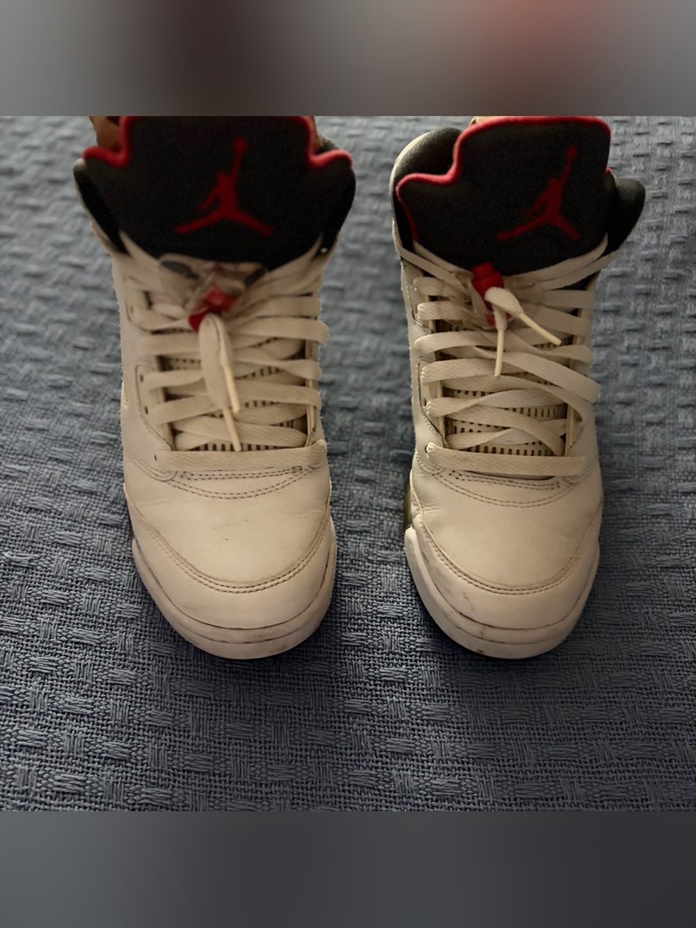 Jordan White Black Red High-Top Sneakers